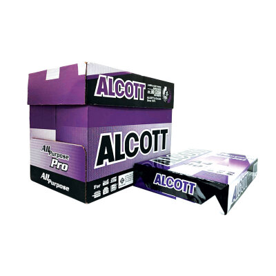 กระดาษถ่ายเอกสาร A4 80 แกรม ALCOTT (กล่อง 5 รีม)