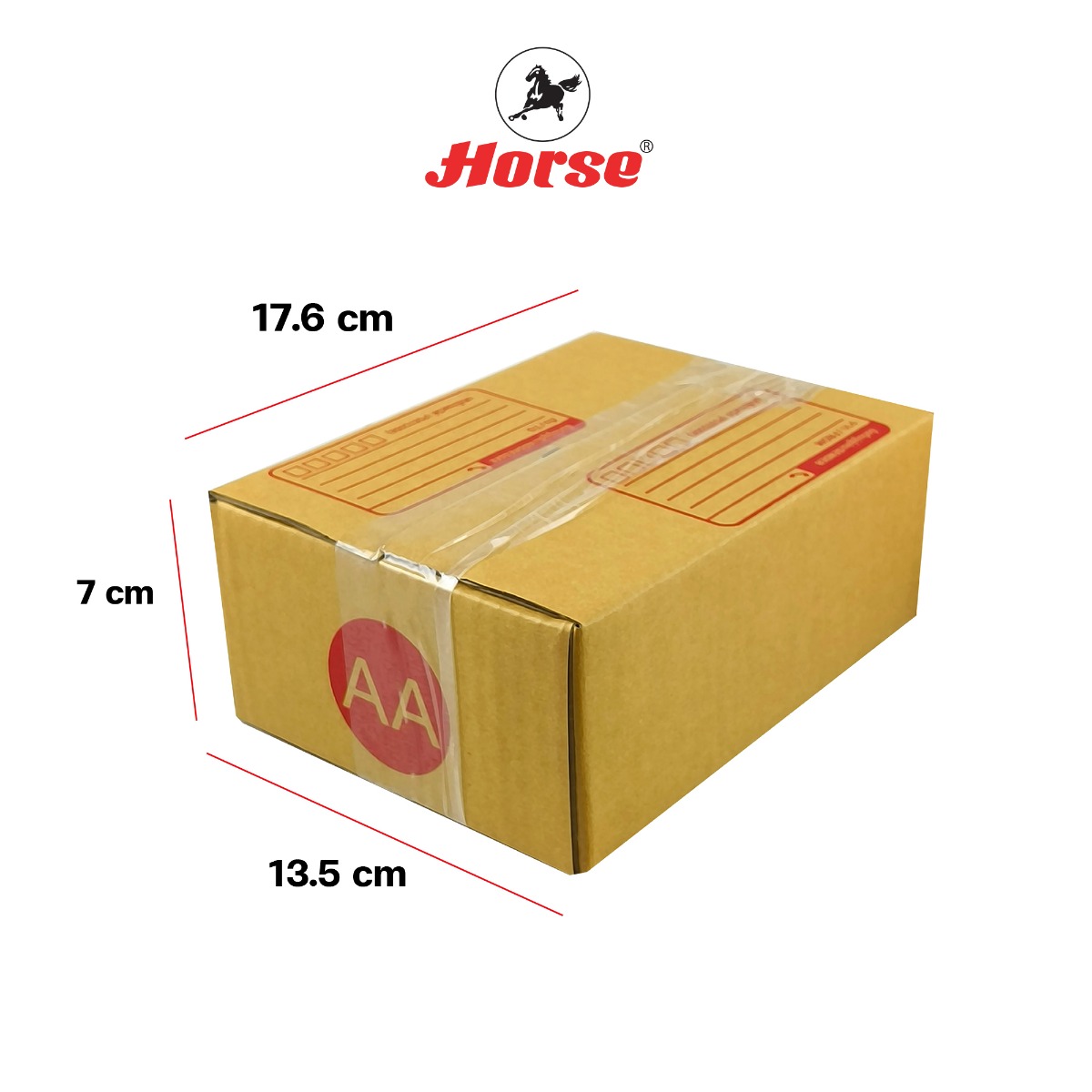 กล่องไปรษณีย์ เบอร์ AA 13.5x17.5x7 ซม. ตราม้า (10 ใบ)