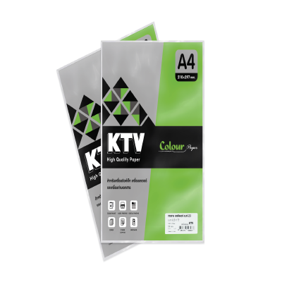 กระดาษสี A4 120 แกรม KTV K-Colour สีเขียว (50 แผ่น)